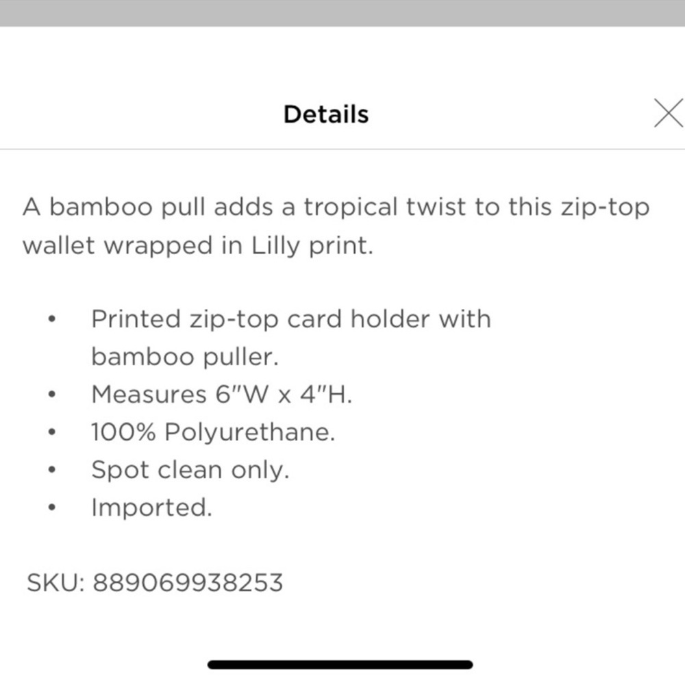 Lilly Pulitzer zip top wallet - Picture 3 of 6